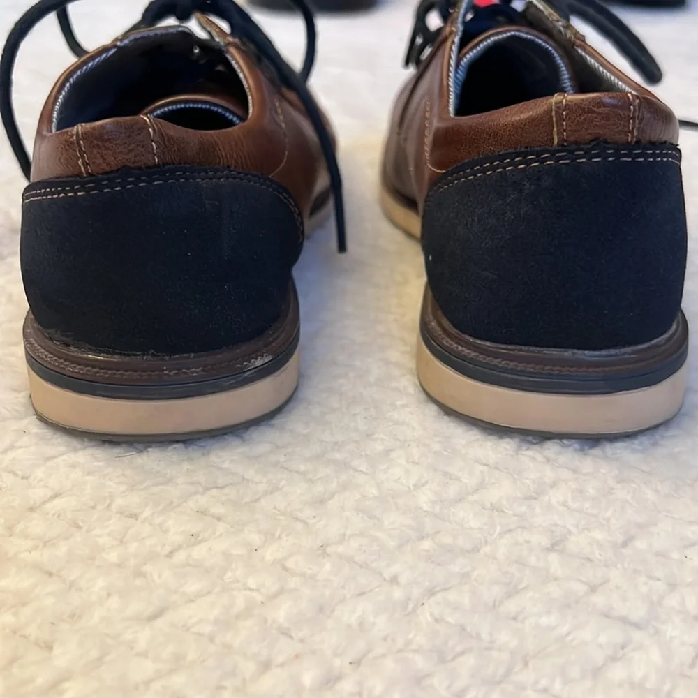 Max & Jake Kids Brown Faux Leather Oxford Dress Shoes Size 3M